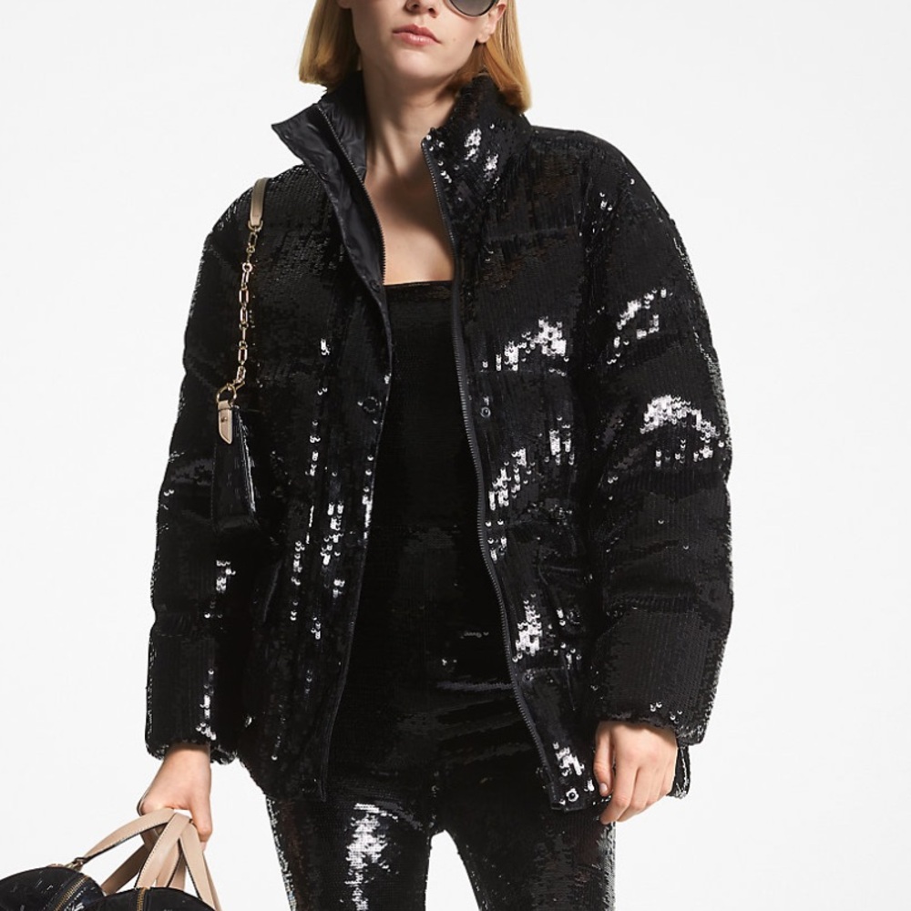 Michael Kors Sequin Puffer Jacket